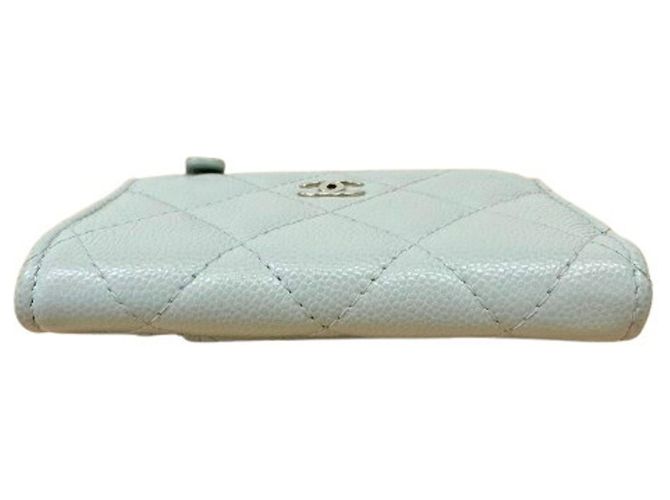 Portamonete Chanel in pelle verde chiaro - vista 4