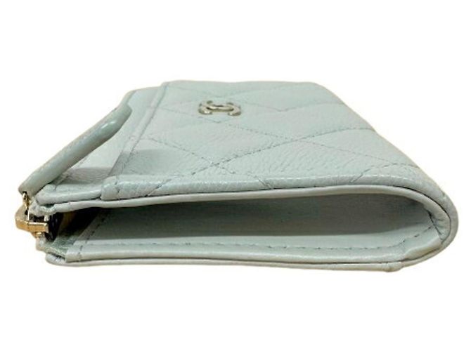 Portamonete Chanel in pelle verde chiaro - vista 5