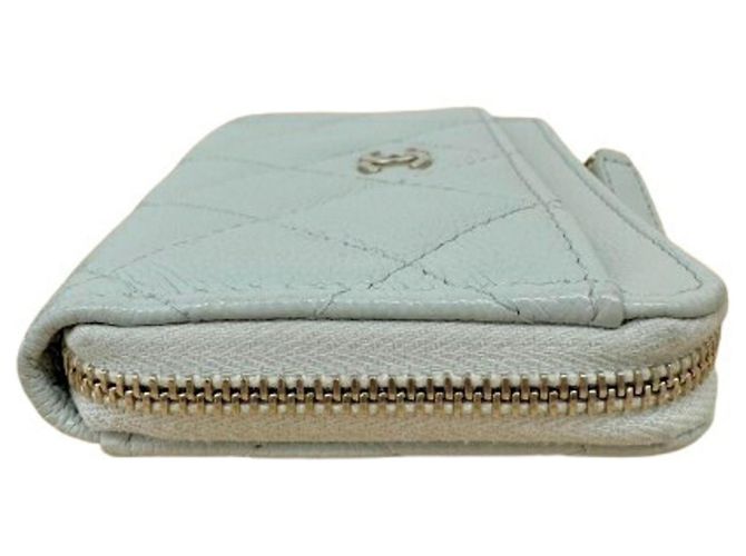Portamonete Chanel in pelle verde chiaro - vista 6