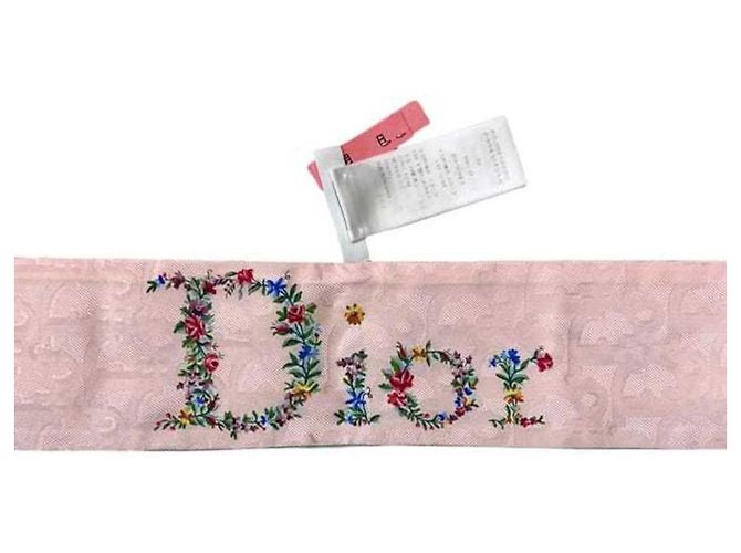 Pañuelo de seda rosa Christian Dior - vista 4