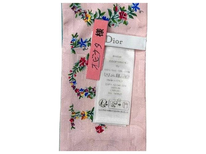 Pañuelo de seda rosa Christian Dior - vista 5