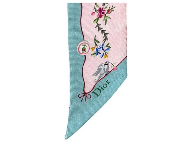 Pañuelo de seda rosa Christian Dior - vista 6