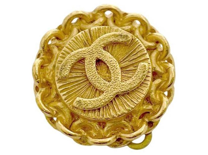 Boucles d'oreilles clips Chanel Gold - vue 5