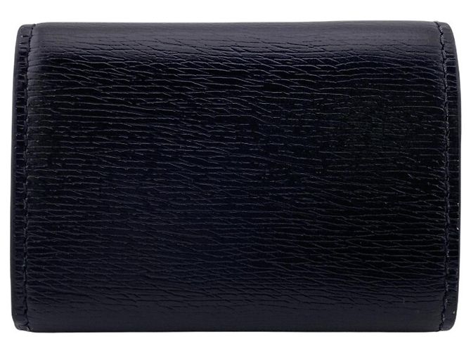Portafoglio tri-fold Gucci in pelle nera - vista 2