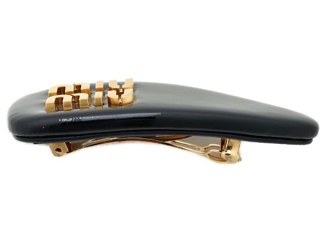 Pinza para el pelo de piel charol Miu Miu - vista 3