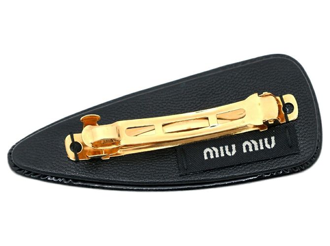 Pinza para el pelo de piel charol Miu Miu - vista 4