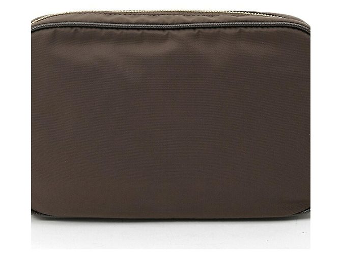 Pochette/Borsa a tracolla Prada in pelle marrone - vista 3