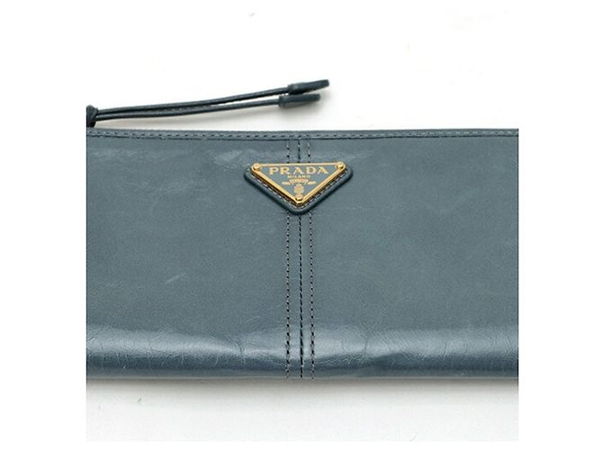 Bolsa de mão Prada em couro cinza - vista 3