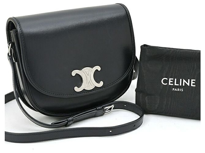 Céline Borsa a tracolla Celine Medium Besace Triomphe - vista 8
