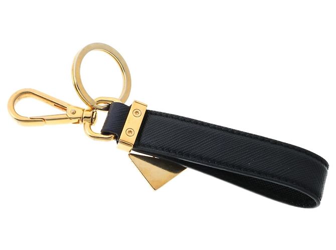Porte-clés Prada en cuir Saffiano - vue 2