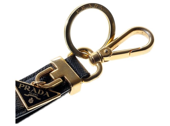 Porte-clés Prada en cuir Saffiano - vue 3