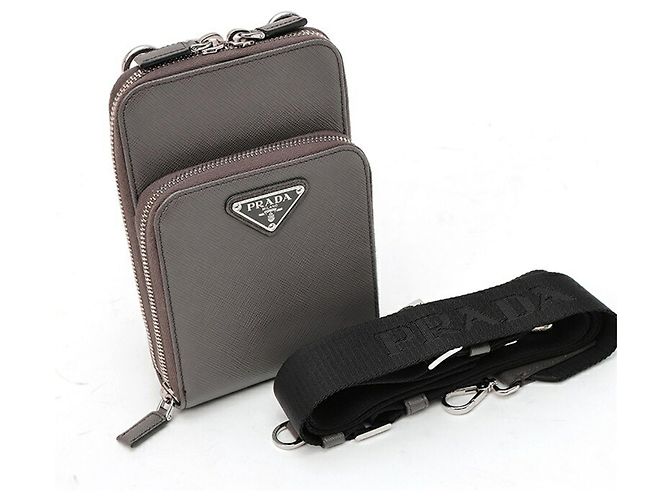 Bolso de hombro para smartphone en piel Saffiano Prada - vista 7