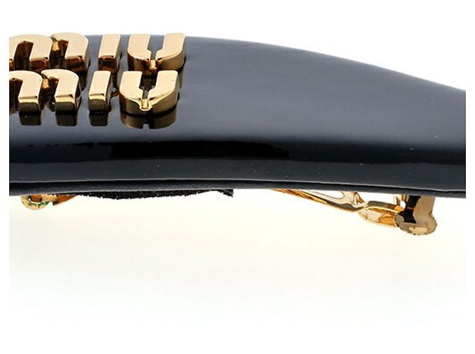 Pinza para el pelo de piel charol Miu Miu - vista 2