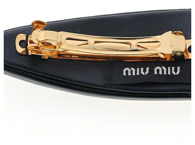Pinza para el pelo de piel charol Miu Miu - vista 3