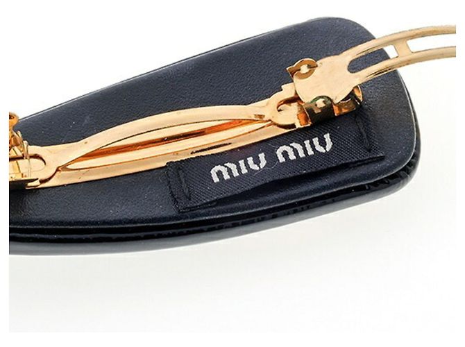 Pinza para el pelo de piel charol Miu Miu - vista 4