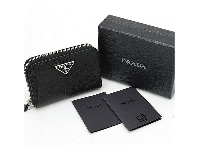 Prada Saffiano Triangle Coin Case - view 6