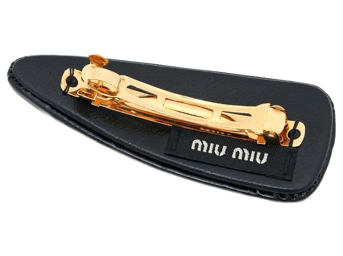 Pinza para el pelo de piel charol Miu Miu - vista 3