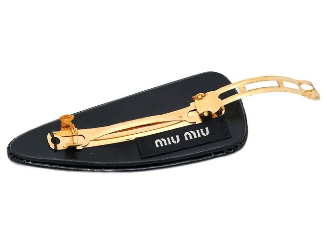 Pinza para el pelo de piel charol Miu Miu - vista 4