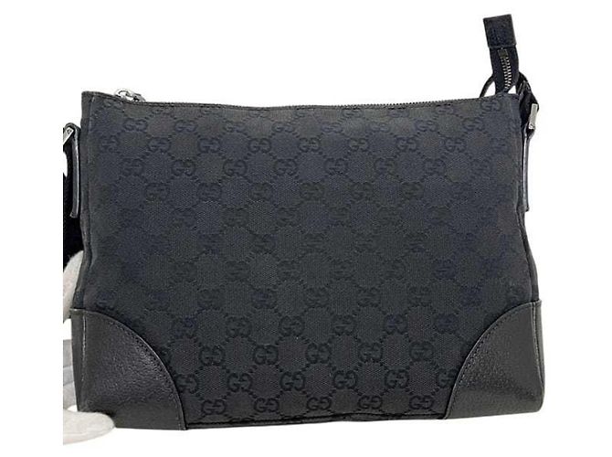 Bolsa de Ombro Gucci GG Canvas Black - vista 10