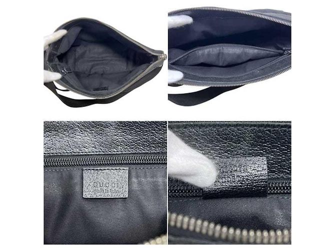 Bolsa de Ombro Gucci GG Canvas Black - vista 3
