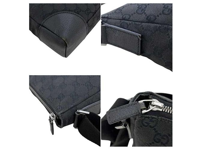 Bolsa de Ombro Gucci GG Canvas Black - vista 6