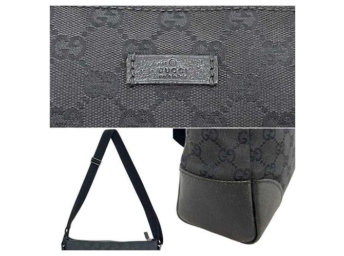 Bolsa de Ombro Gucci GG Canvas Black - vista 8