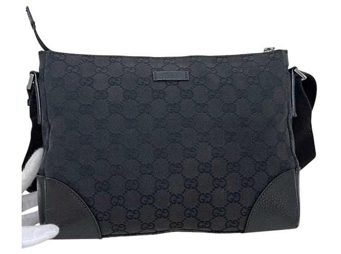 Bolsa de Ombro Gucci GG Canvas Black - vista 9