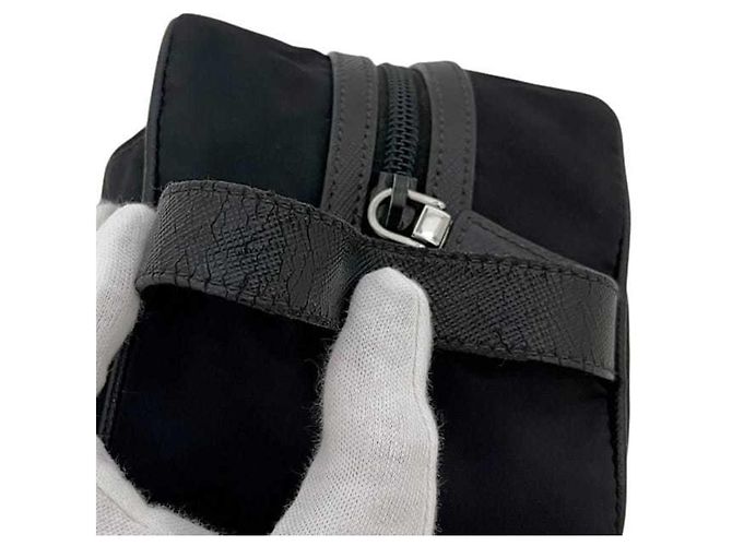Saffiano Borsa Prada Tessuto Second Bag - vista 6