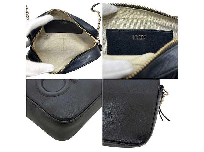Borsa a tracolla in pelle nera Jimmy Choo - vista 3