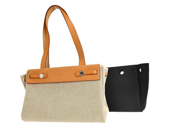 Hermès Hermes Herbag Cabas Toile and Leather GM - vista 2