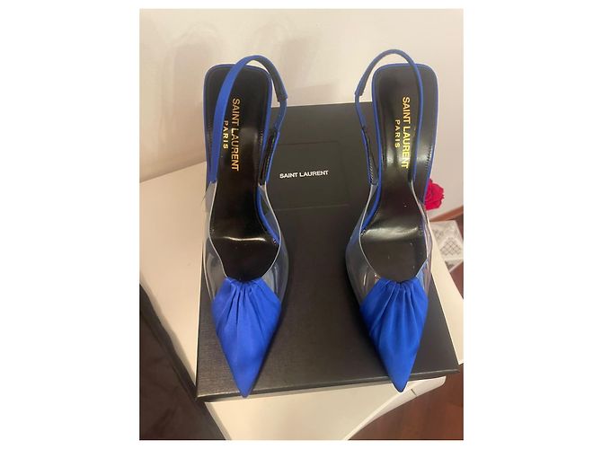 Autre Marque Saint Laurent Chica 115 PVC Slingback Pumps - Ansicht 10