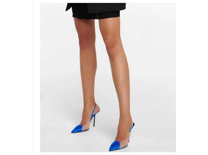Autre Marque Saint Laurent Chica 115 PVC Slingback Pumps - Ansicht 2