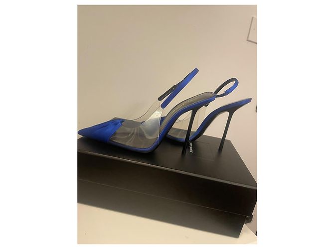 Autre Marque Saint Laurent Chica 115 PVC Slingback Pumps - Ansicht 7