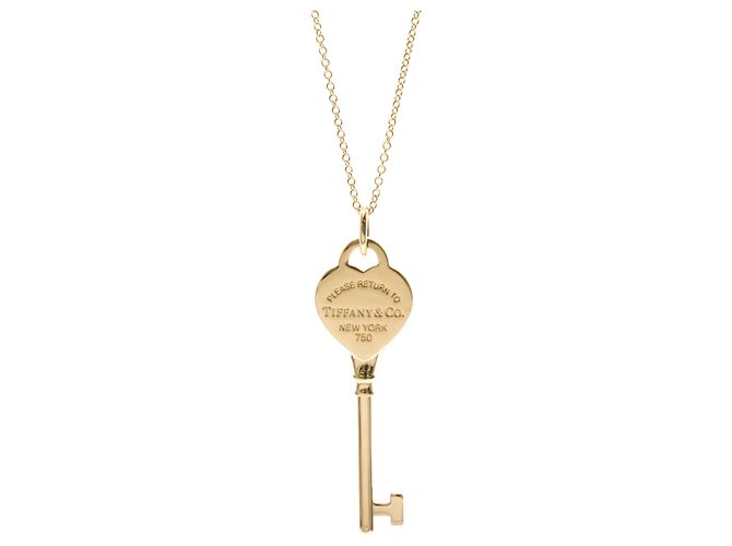 Pendente Chiave Cuore Tiffany & Co. Oro Rosa 18K con Diamanti Medium - vista 2