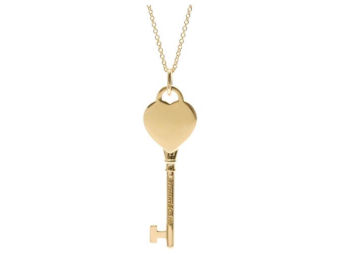 Pendente Chiave Cuore Tiffany & Co. Oro Rosa 18K con Diamanti Medium - vista 3