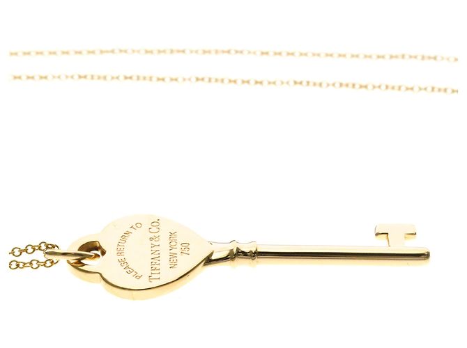 Pendente Chiave Cuore Tiffany & Co. Oro Rosa 18K con Diamanti Medium - vista 5