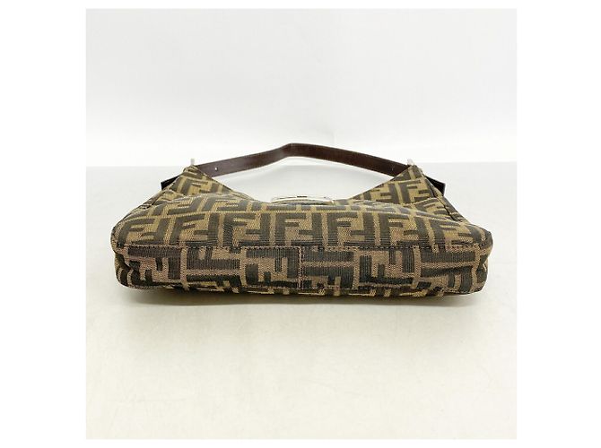 Bolsa de Ombro Fendi Zucca em Nylon e Canvas - vista 3