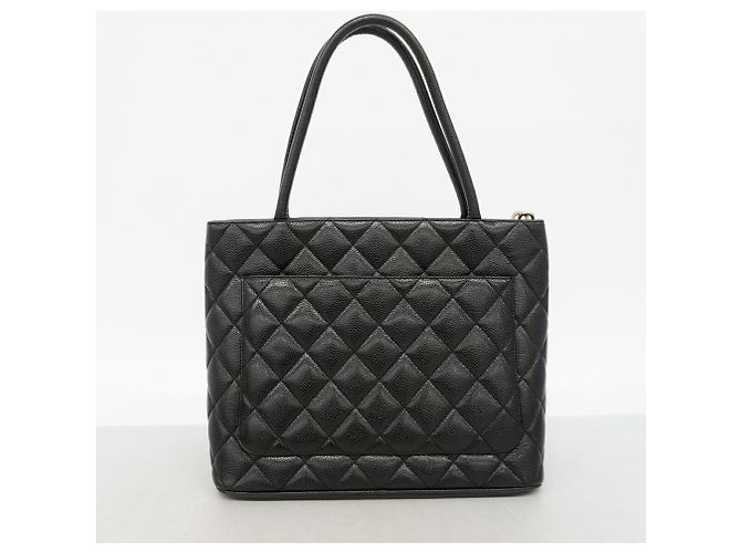 Saco Tote Chanel em couro de bezerro grão preto - vista 9