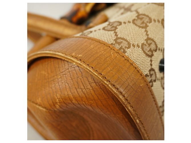 Bolsa Gucci GG Canvas Bamboo - vista 6