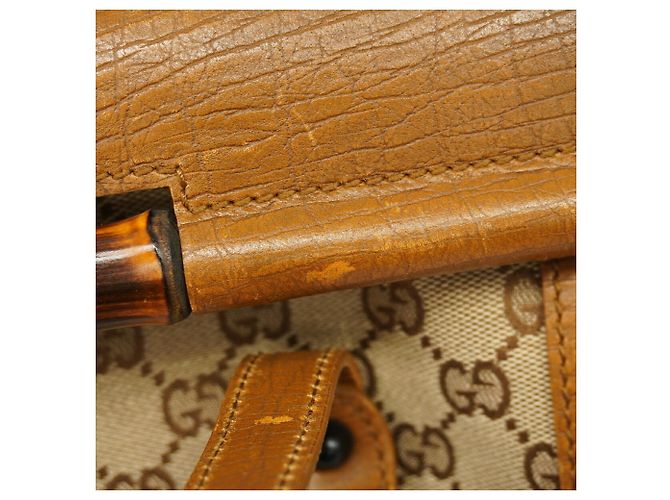 Bolsa Gucci GG Canvas Bamboo - vista 9
