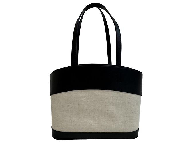 Borsa Tote Salvatore Ferragamo in tela e pelle nera - vista 2