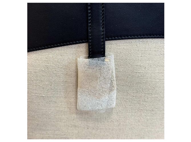 Borsa Tote Salvatore Ferragamo in tela e pelle nera - vista 6