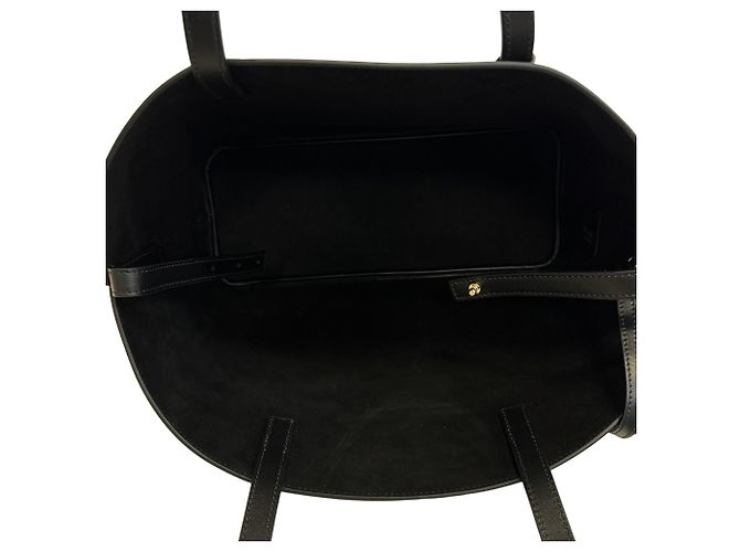 Borsa Tote Salvatore Ferragamo in tela e pelle nera - vista 8