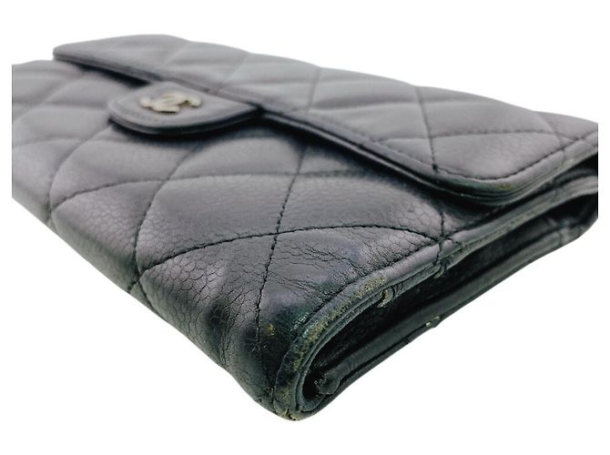 Portafoglio lungo tri-fold in pelle Matelassé Chanel - vista 6
