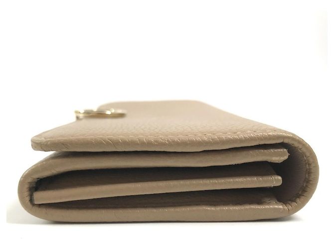 Bulgari Portafoglio lungo Bvlgari in pelle beige - vista 3