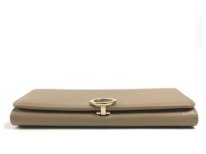 Bulgari Portafoglio lungo Bvlgari in pelle beige - vista 5