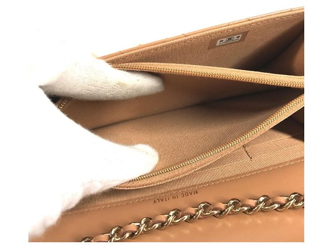 Portafoglio con catena Chanel AP4184 Light Brown - vista 15