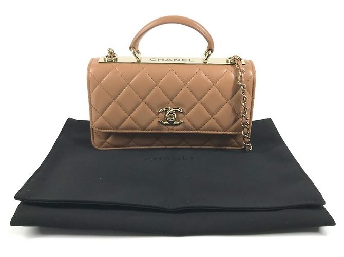 Portafoglio con catena Chanel AP4184 Light Brown - vista 17