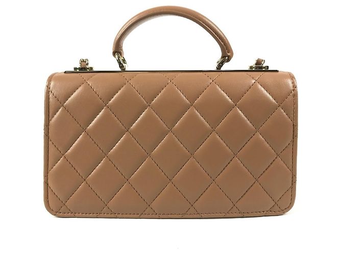 Portafoglio con catena Chanel AP4184 Light Brown - vista 2