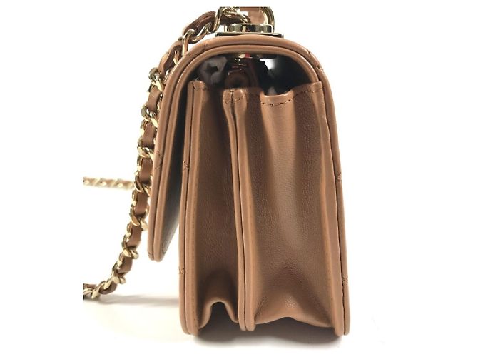 Portafoglio con catena Chanel AP4184 Light Brown - vista 3